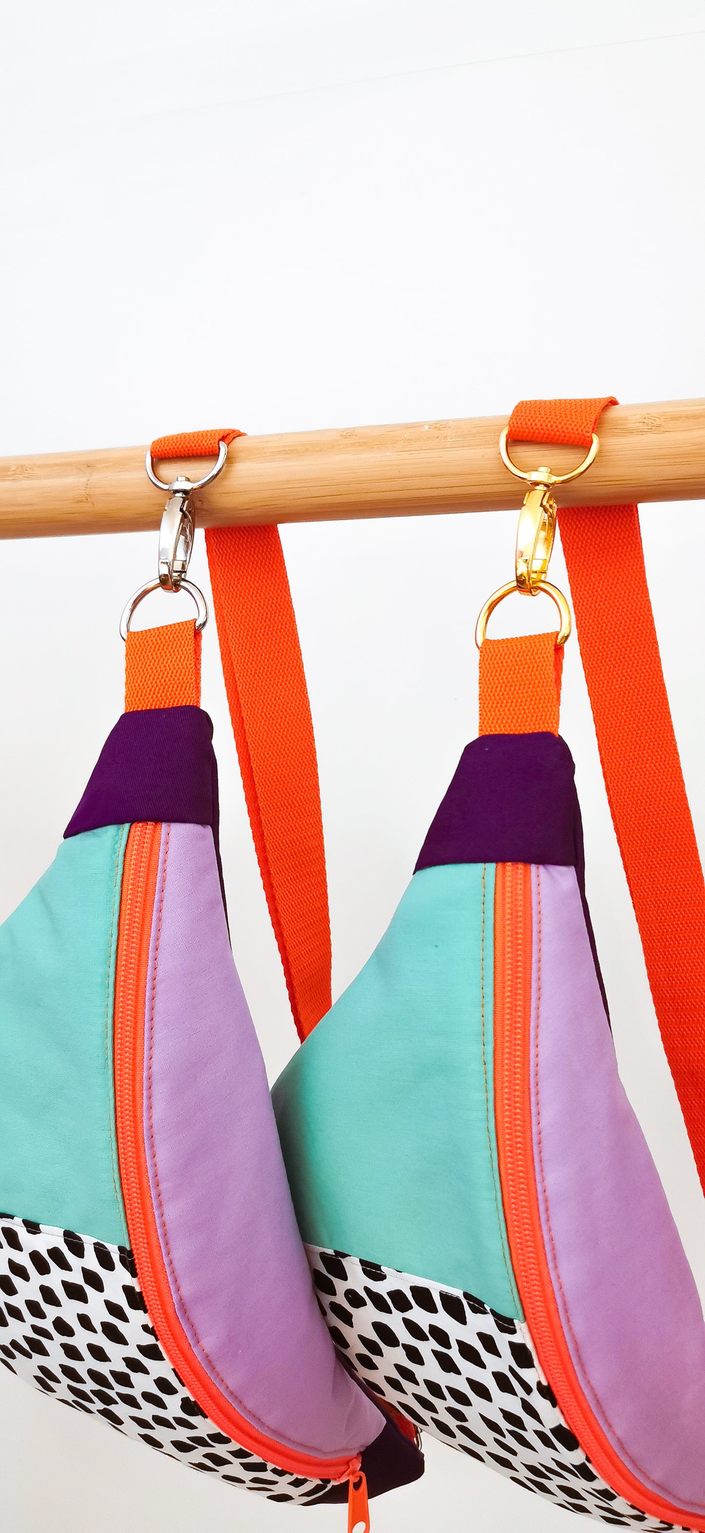 80s Hipbag Bauchtasche Cross Body Bag Tupfen Multicolor