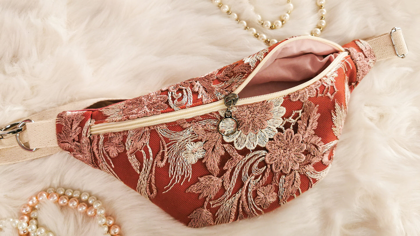 Junggesellinnenabschied Hipbag Bauchtasche Cross Body Bag Boho Braut Spitze