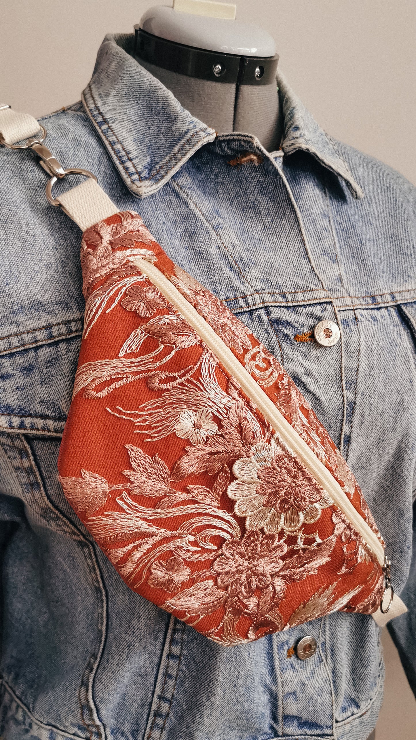 Junggesellinnenabschied Hipbag Bauchtasche Cross Body Bag Boho Braut Spitze