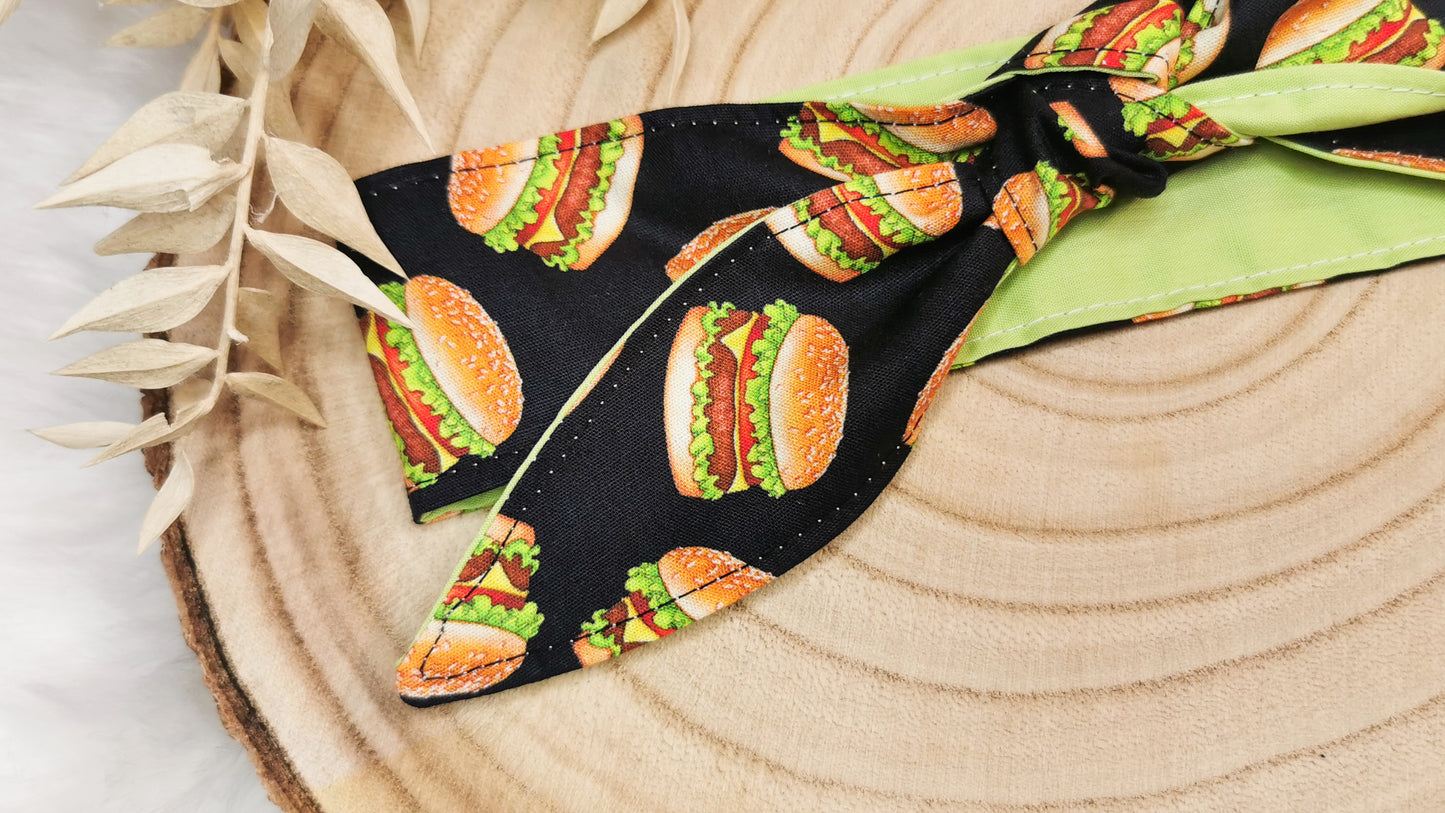 Bandana Haarband zum Wenden Cheeseburger