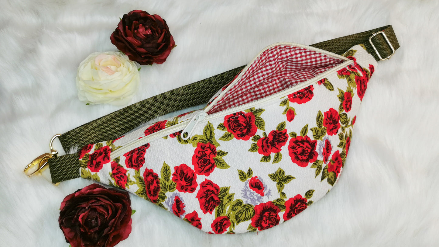 Upcycling Hipbag Bauchtasche Rosen