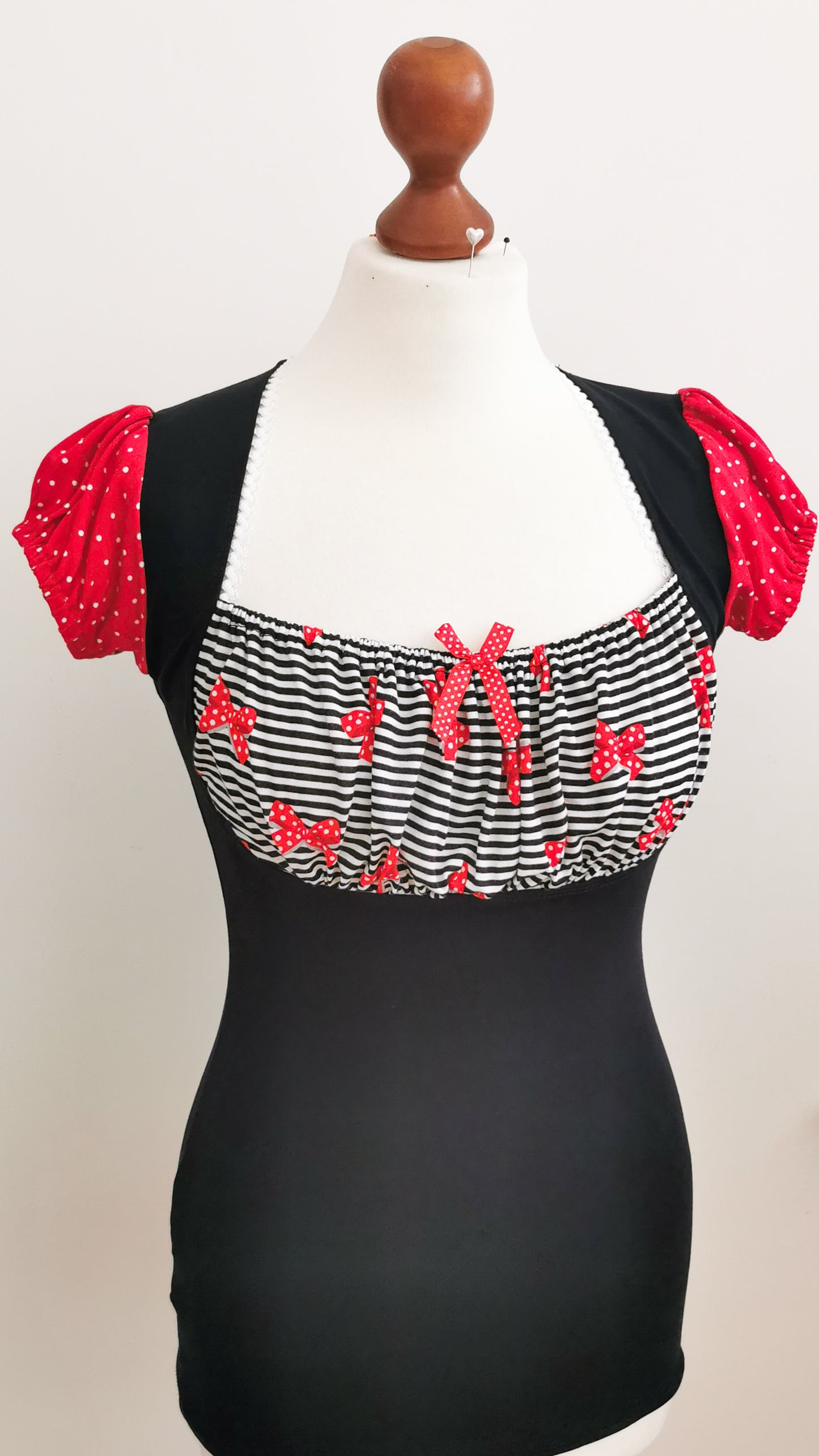 Rockabilly Dirndl Shirt POLKADOT Schleifen