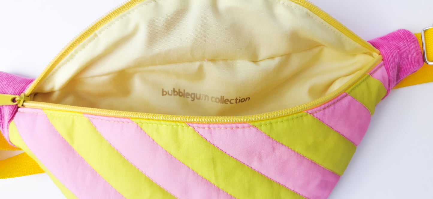 Bunte Bauchtasche Candy-Stripe Look Bag Bubblegum Streifen - 3 Farben