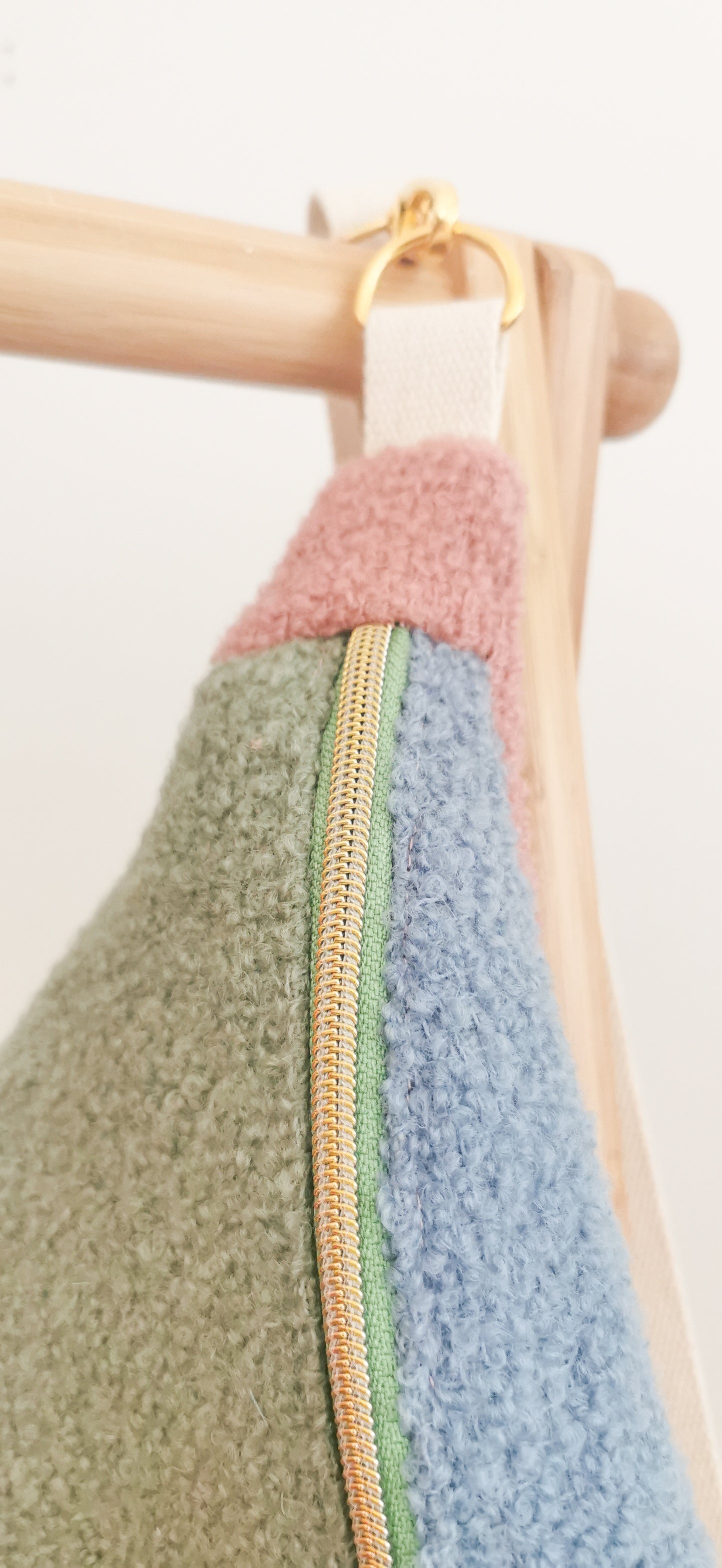 Große XL Bauchtasche Bouclé Bauchtasche Cross Body Bag Plüsch Pastell