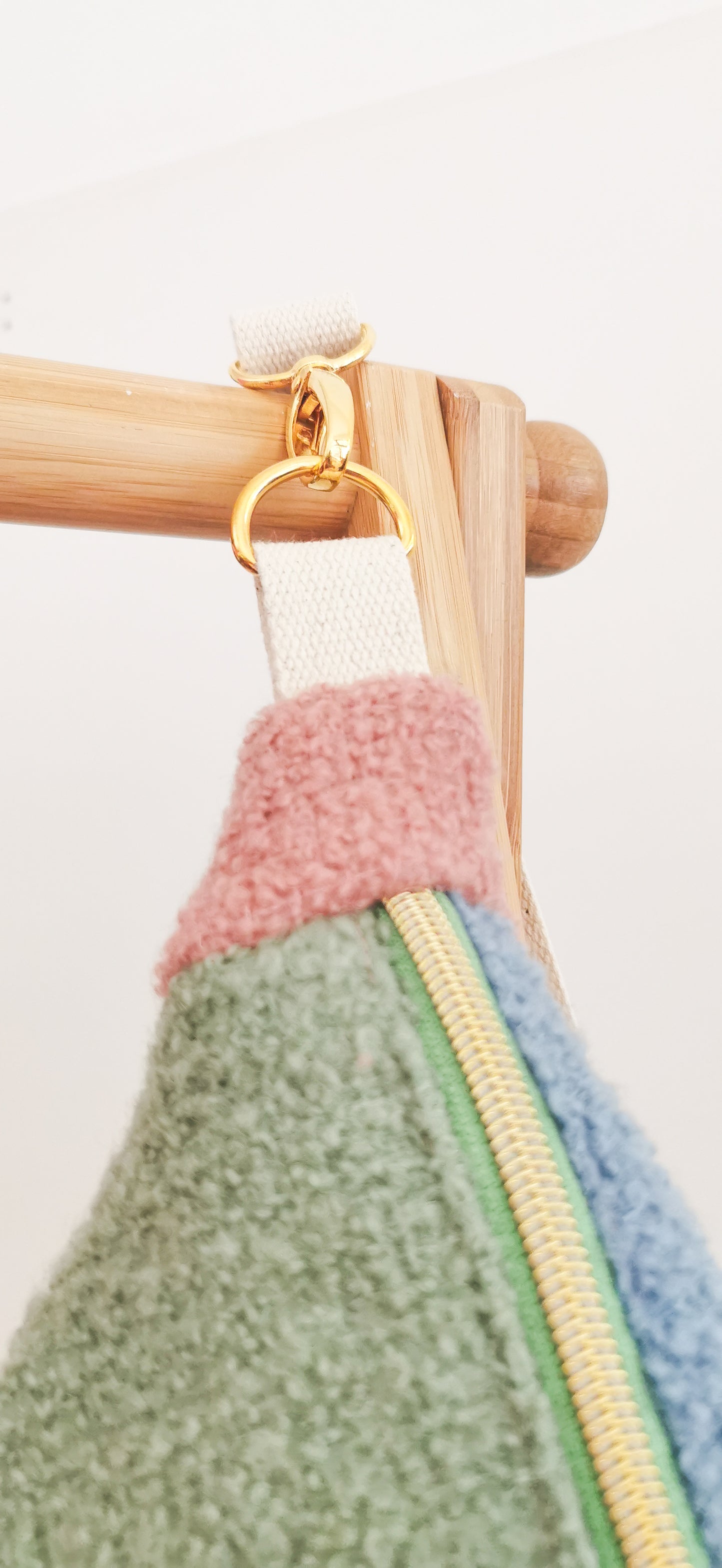 Große XL Bauchtasche Bouclé Bauchtasche Cross Body Bag Plüsch Pastell