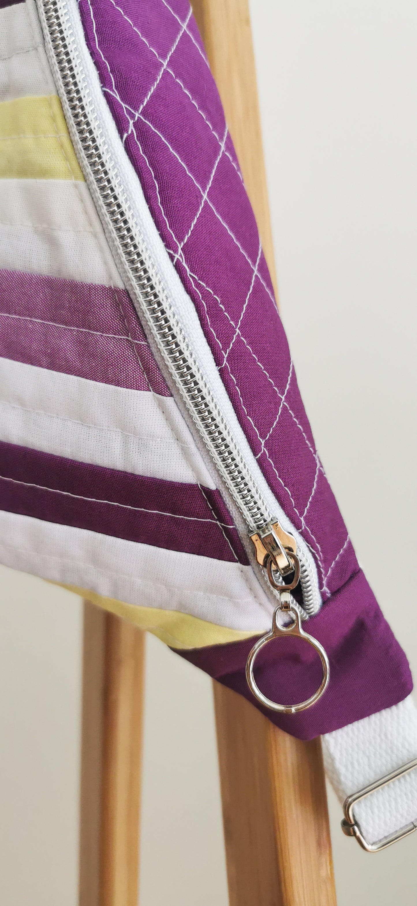 Hipbag Patchwork Bauchtasche Cross Body Bag Lila