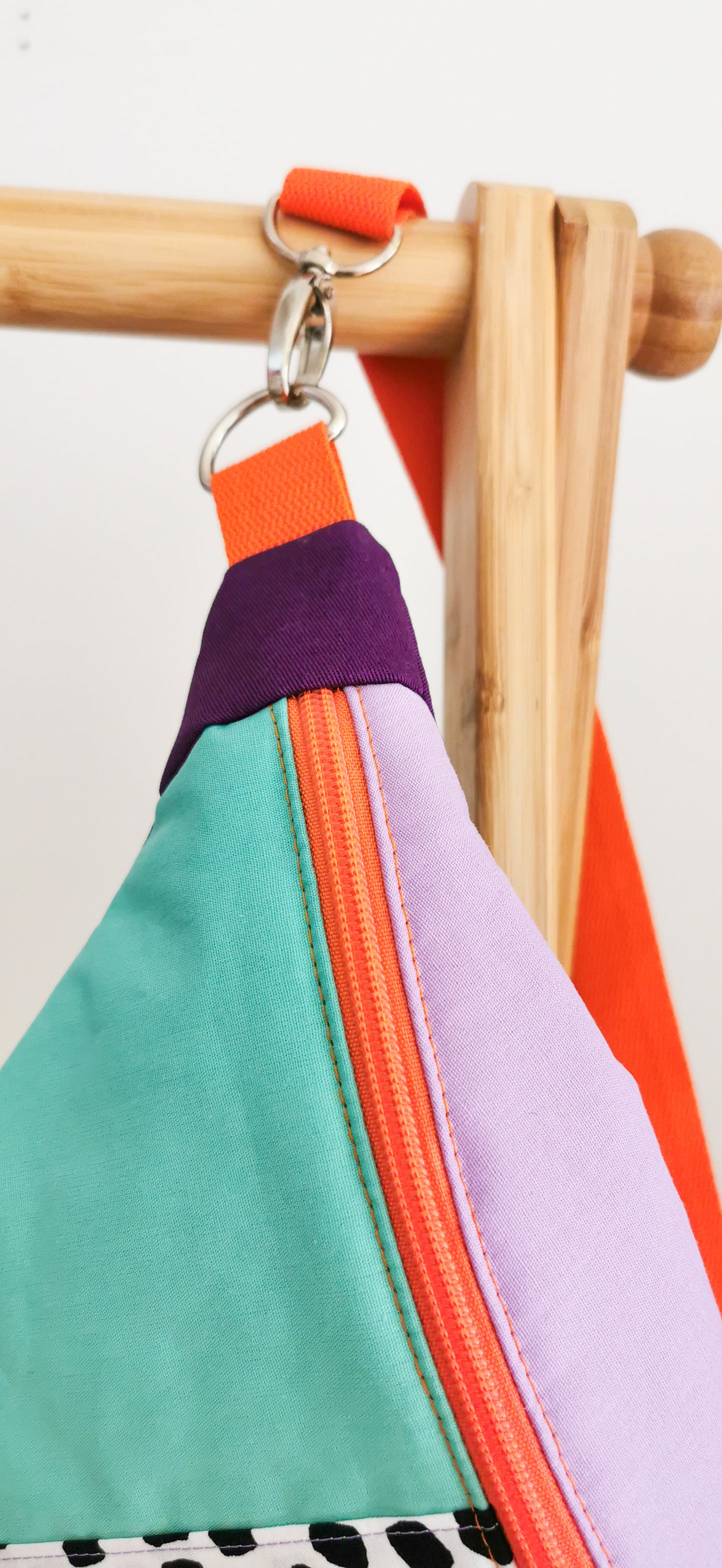 80s Hipbag Bauchtasche Cross Body Bag Tupfen Multicolor