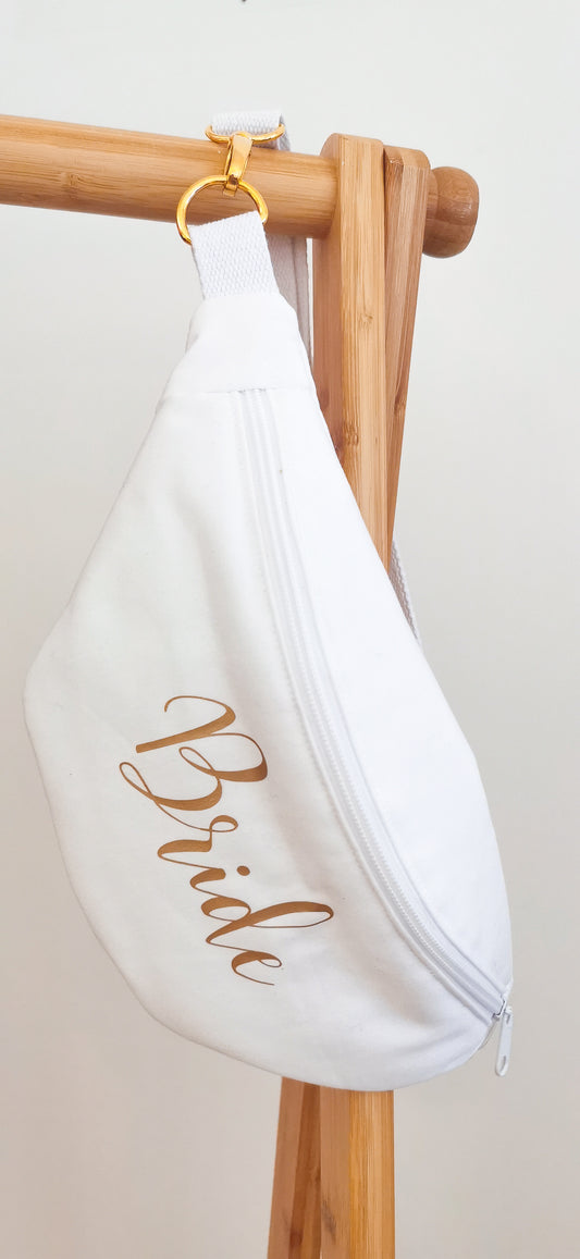 Weiße Braut Tasche Hipbag Bauchtasche BRIDE
