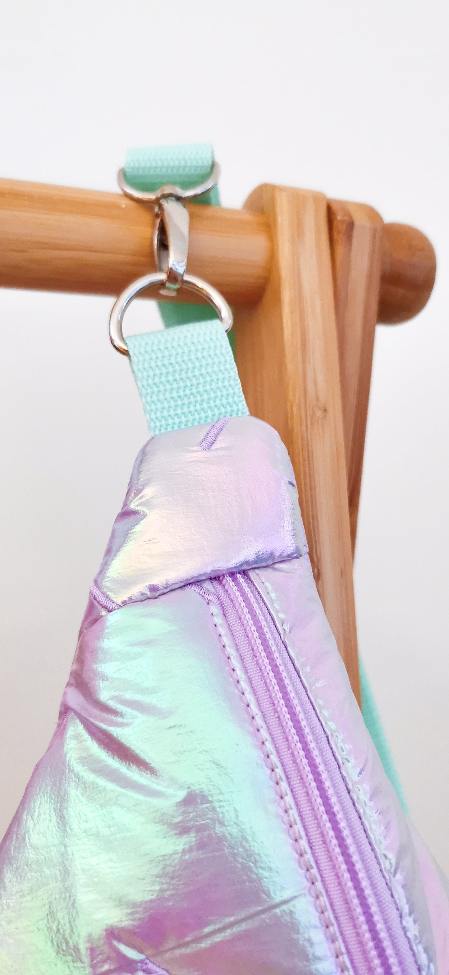 Holografische Pastell Mermaid 80s Bauchtasche Hipbag Stepper LIMITIERT