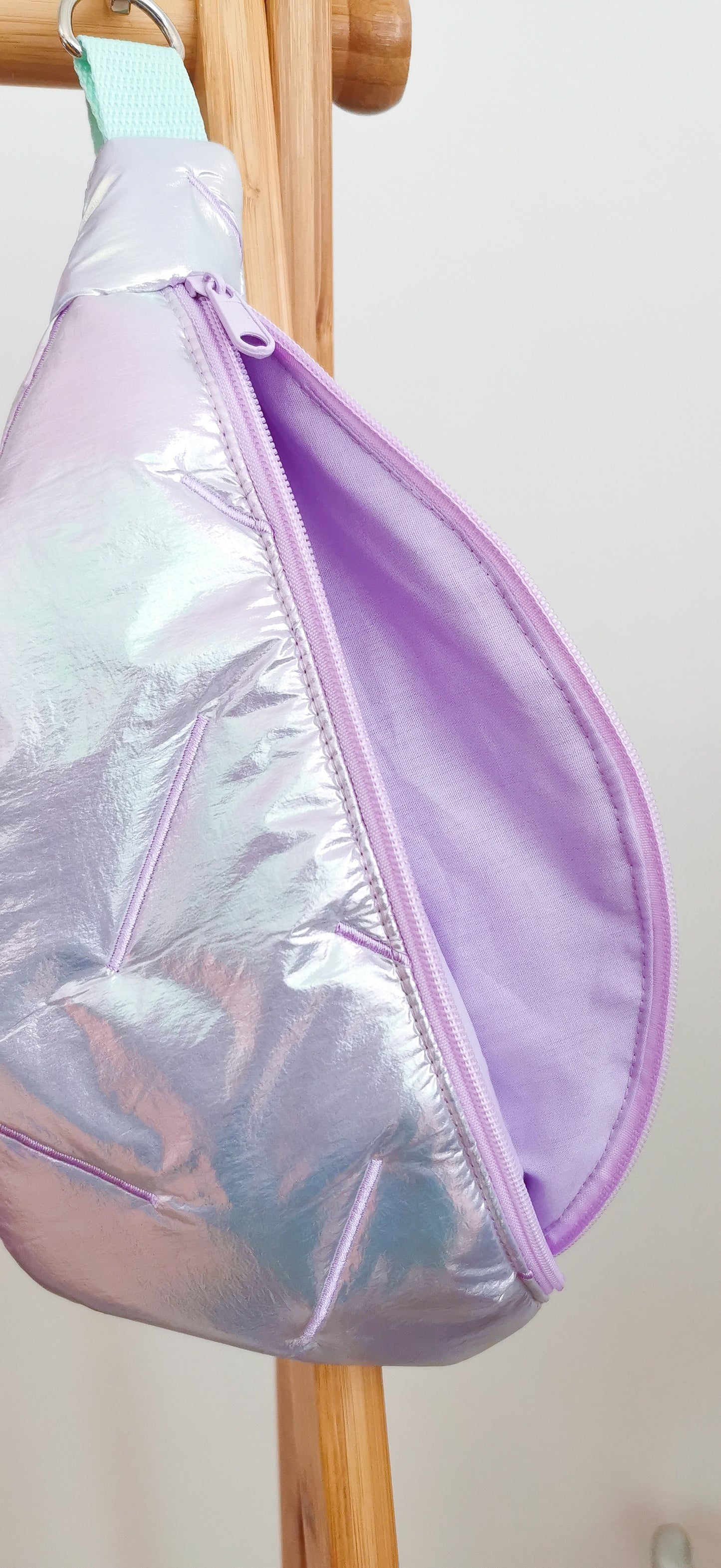 Holografische Pastell Mermaid 80s Bauchtasche Hipbag Stepper LIMITIERT