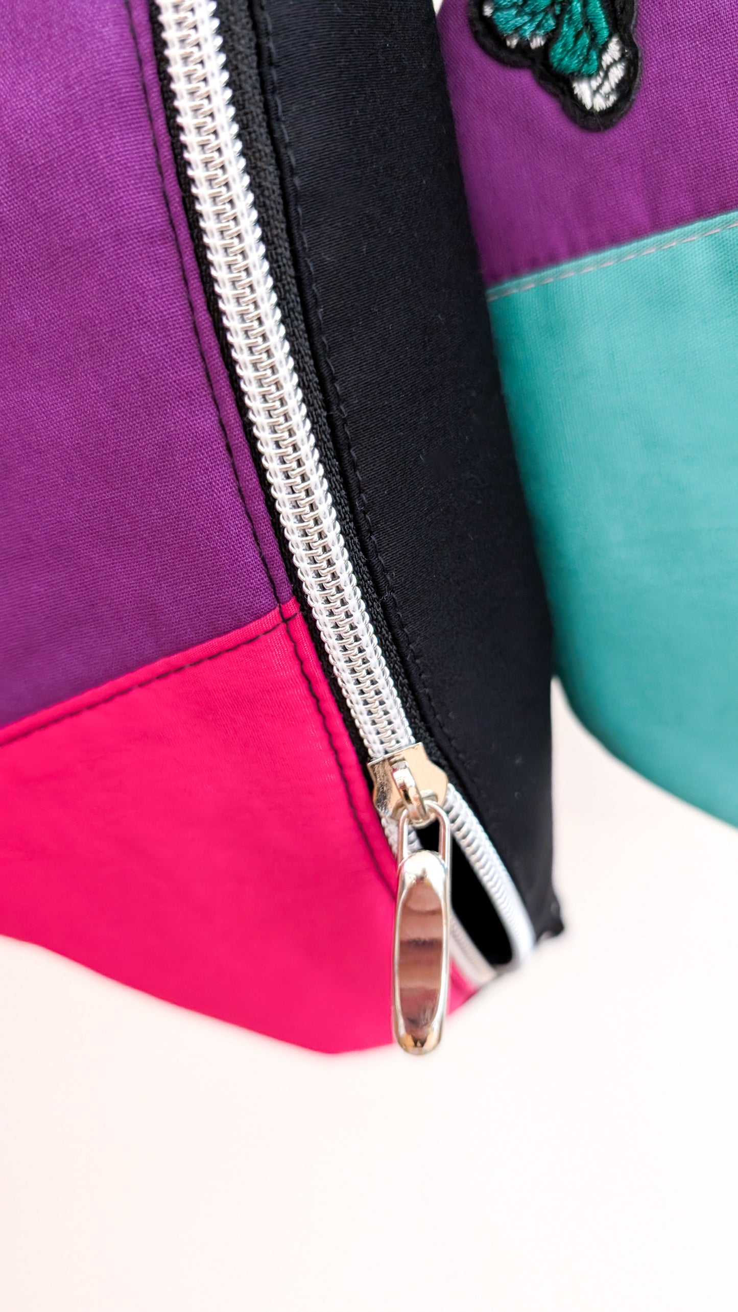 Bunte 80s Colorblocking Hipbag Bauchtasche Butterfly Bag #1