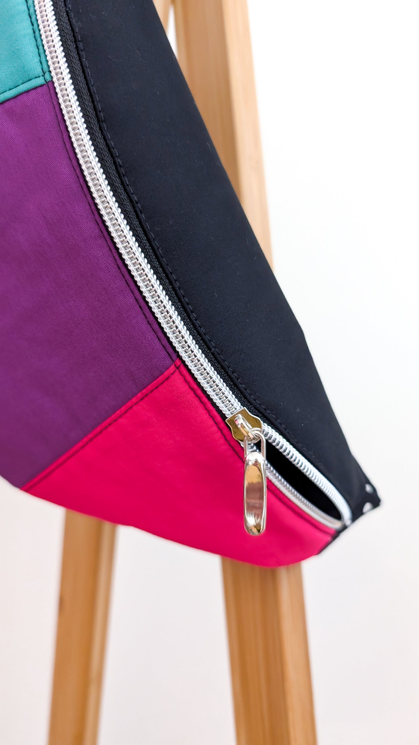 Bunte 80s Colorblocking Hipbag Bauchtasche Butterfly Bag #1