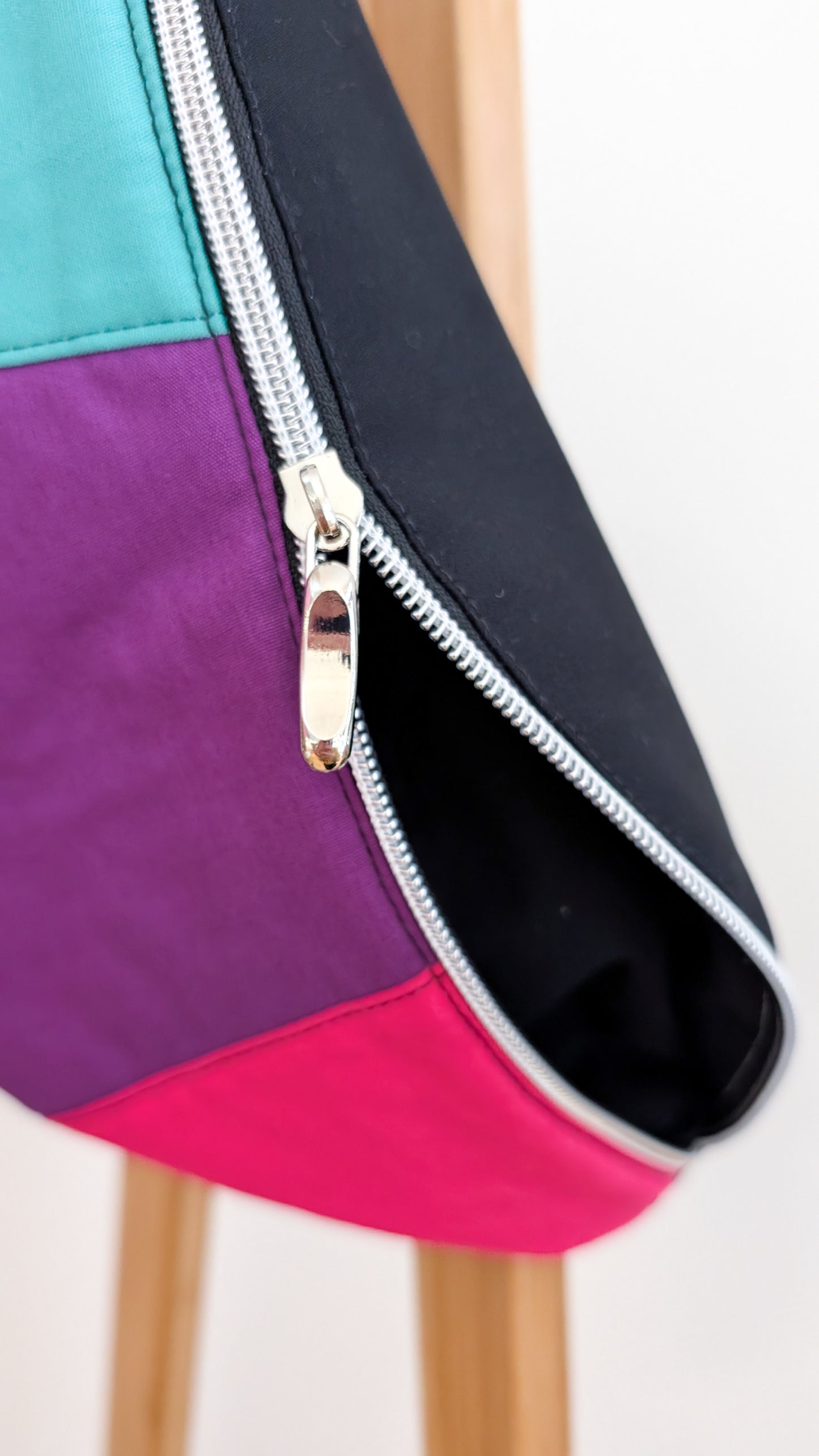 Bunte 80s Colorblocking Hipbag Bauchtasche Butterfly Bag #1