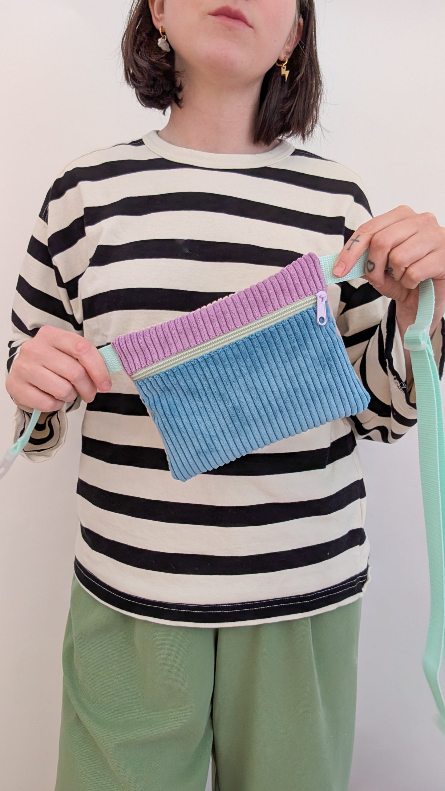 Kiddie Bag - Cord Colorblock Kids Bauchtasche für Mama und Kind - 4 Styles