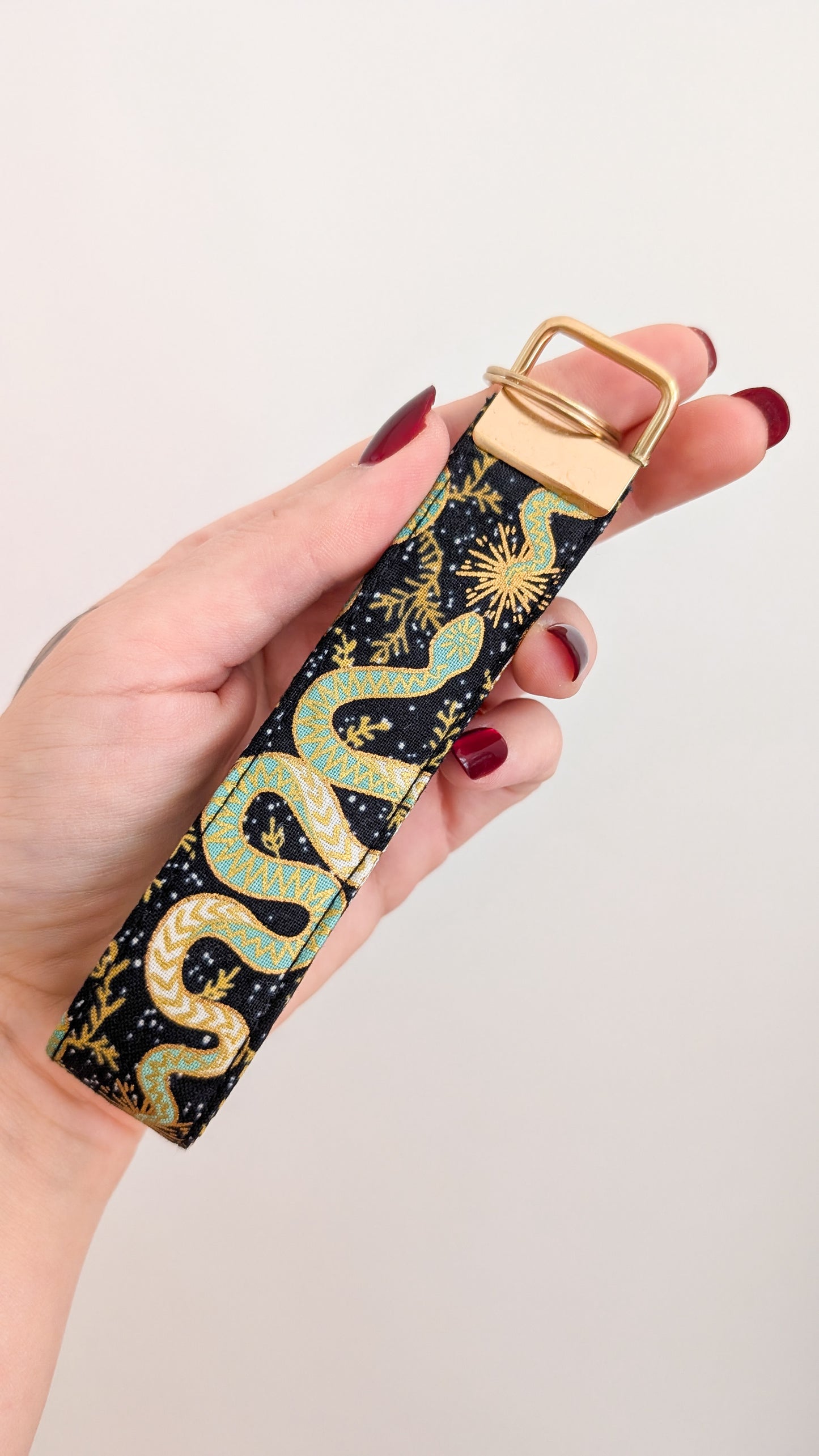 Keychain Schlüsselanhänger mit Schlange Gold