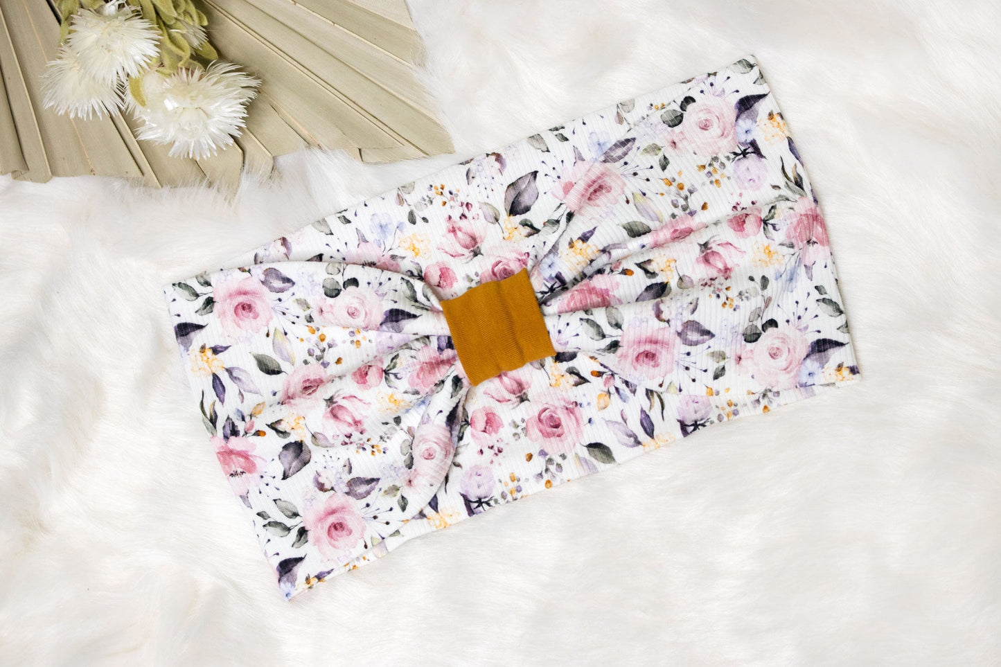 BELLA_91 Retro Rockabilly Turban Stirnband Watercolour ROSEN | 2 Farben