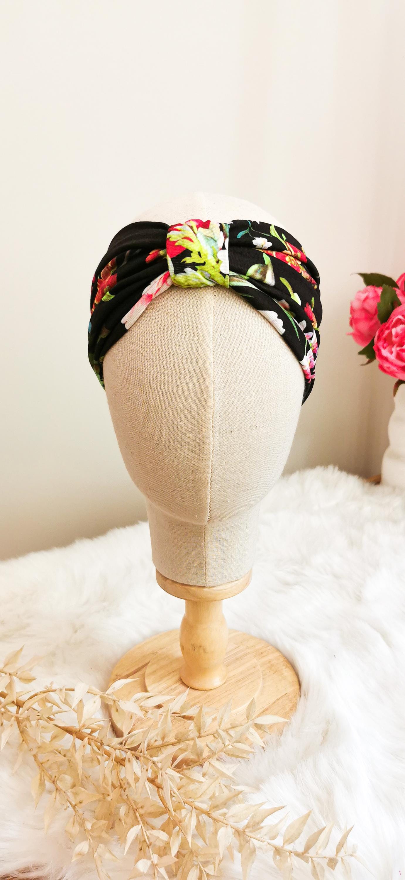 Verspieltes Turban Stirnband Tropisch mit Blumen