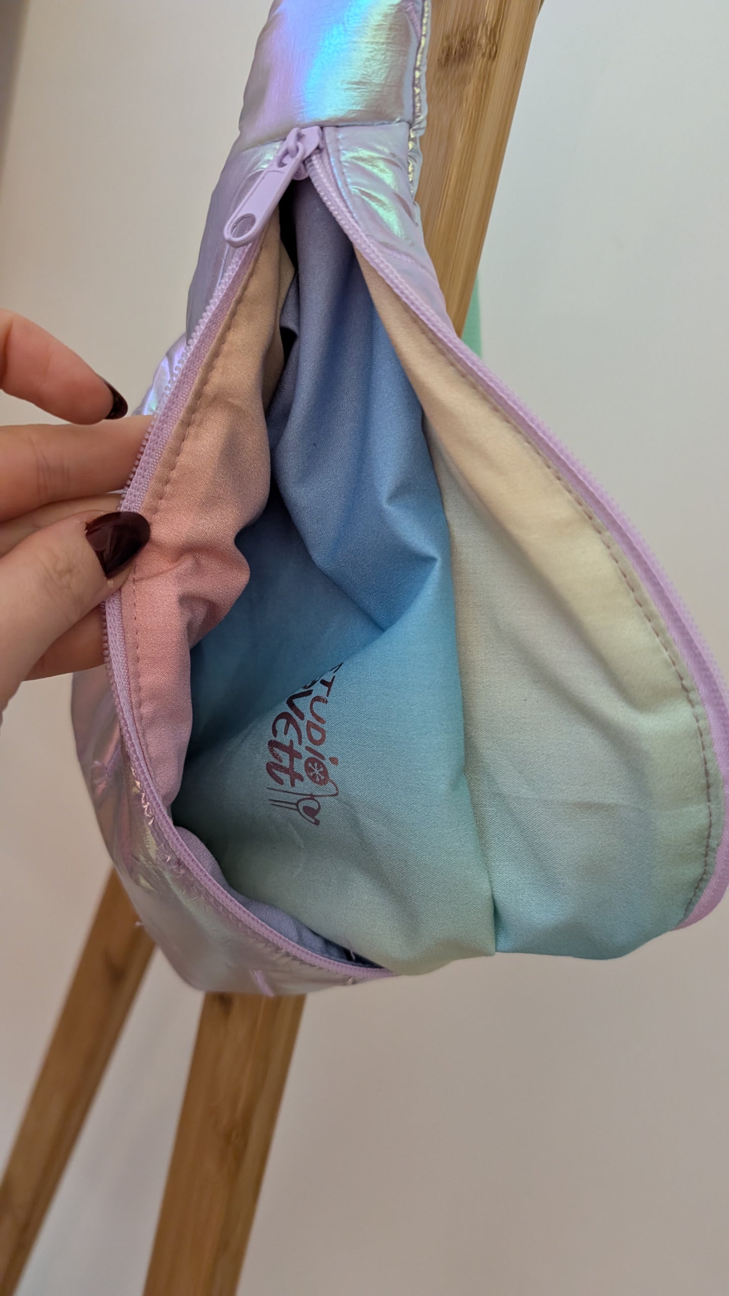 Holografische Pastell Mermaid 80s Bauchtasche Hipbag Stepper LIMITIERT