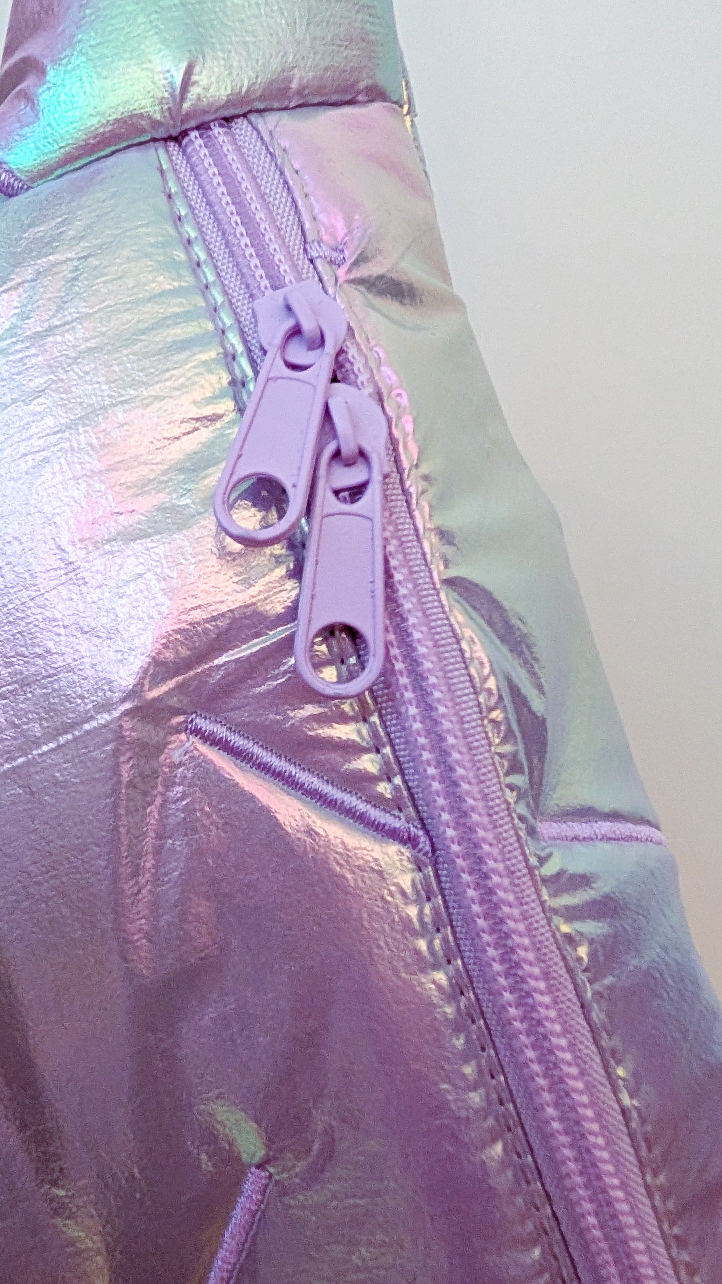 Große XL Bauchtasche Holografisch Pastell 80s Bauchtasche Stepper UNIKAT