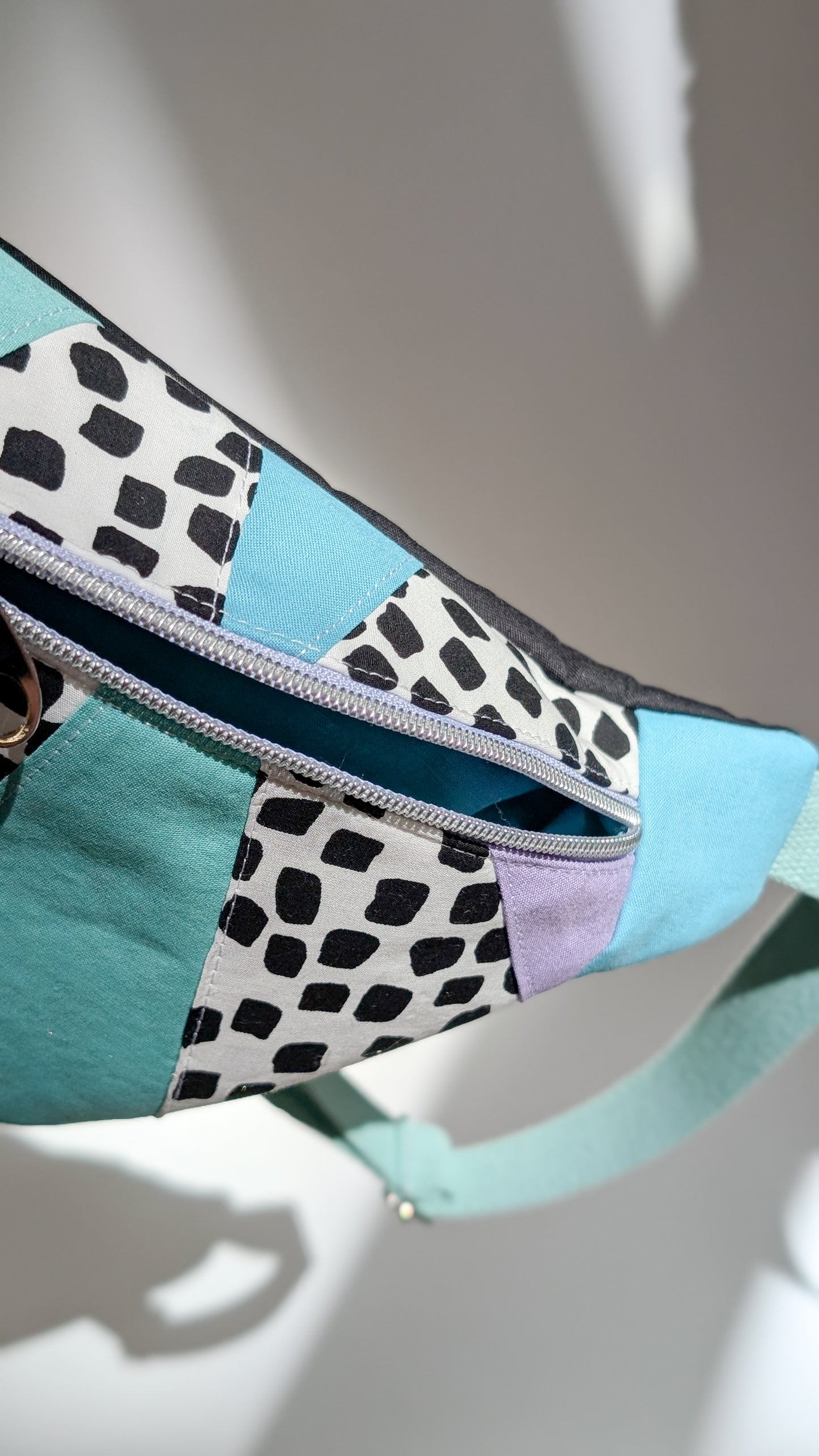 Zero Waste Patchwork - Bauchtasche Pastell Mint Einzelstück