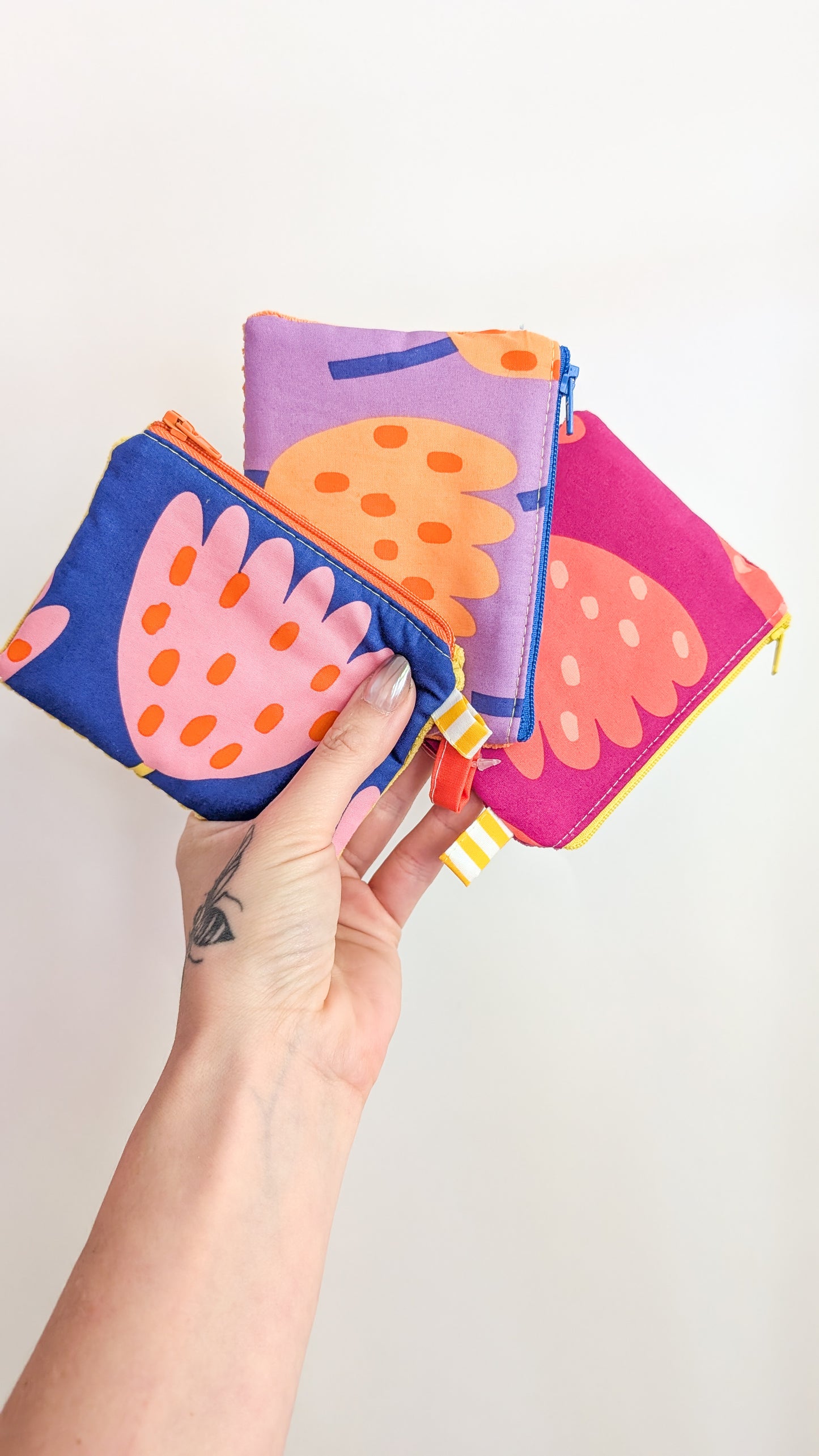 Bunte Cord Colorblock Geldbörse Geldbeutel TULIPS
