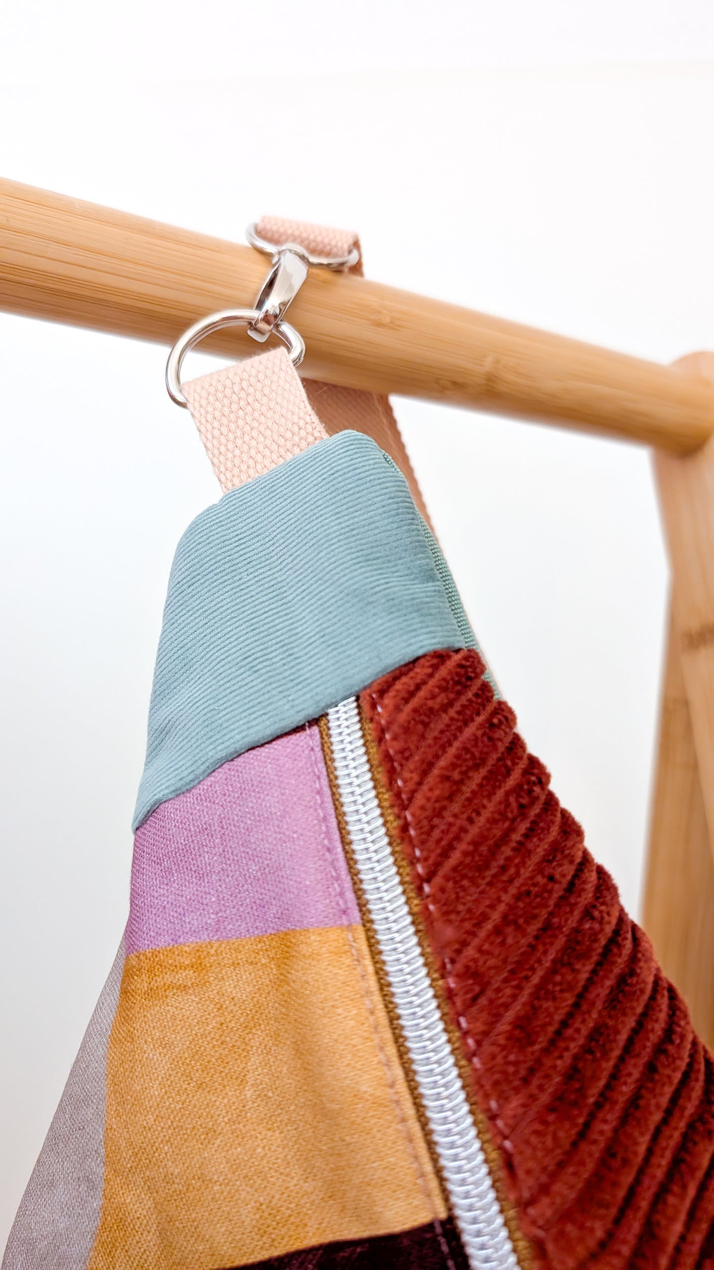 Große XL Umhängetasche Cord Canvas Bauchtasche Grafisch Bunt #2