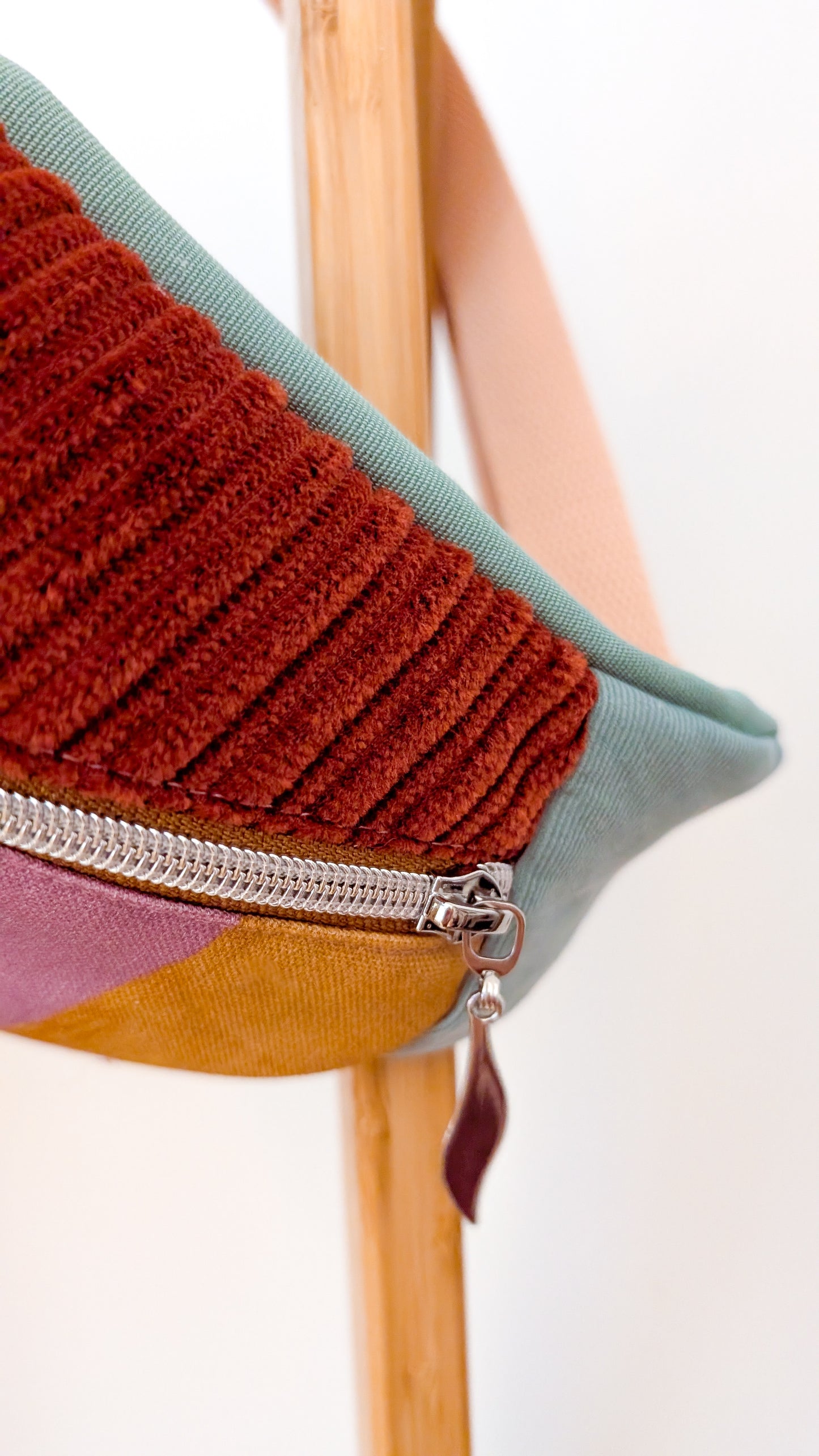 Große XL Umhängetasche Cord Canvas Bauchtasche Grafisch Bunt #2