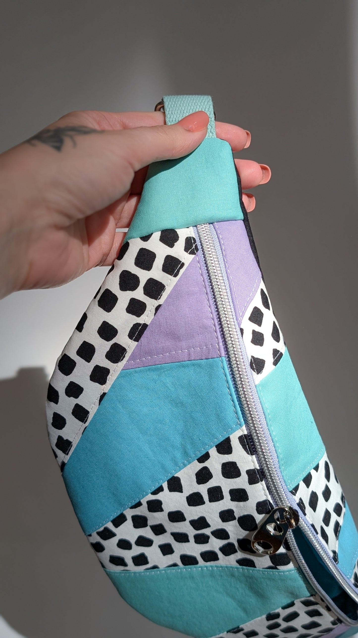 Zero Waste Patchwork - Bauchtasche Pastell Mint Einzelstück