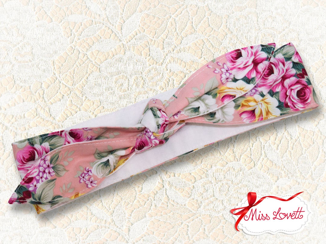 Reversible Rockabilly Headband 2-in-1 VINTAGE ROSES