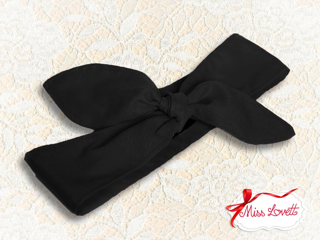 MAE_23 Rockabilly Bandana Haarband SCHWARZ