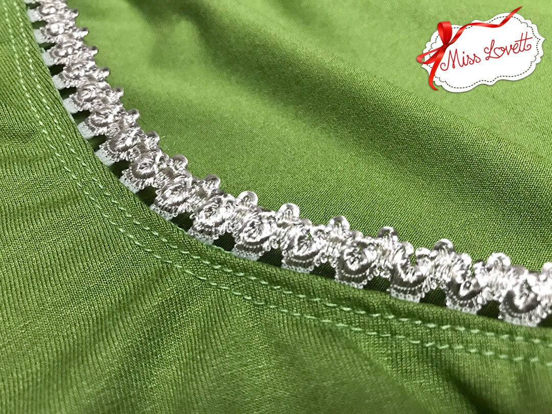 SALE | BETSY_39 klassisches Rockabilly Puffärmel Shirt KIWI grün | XS