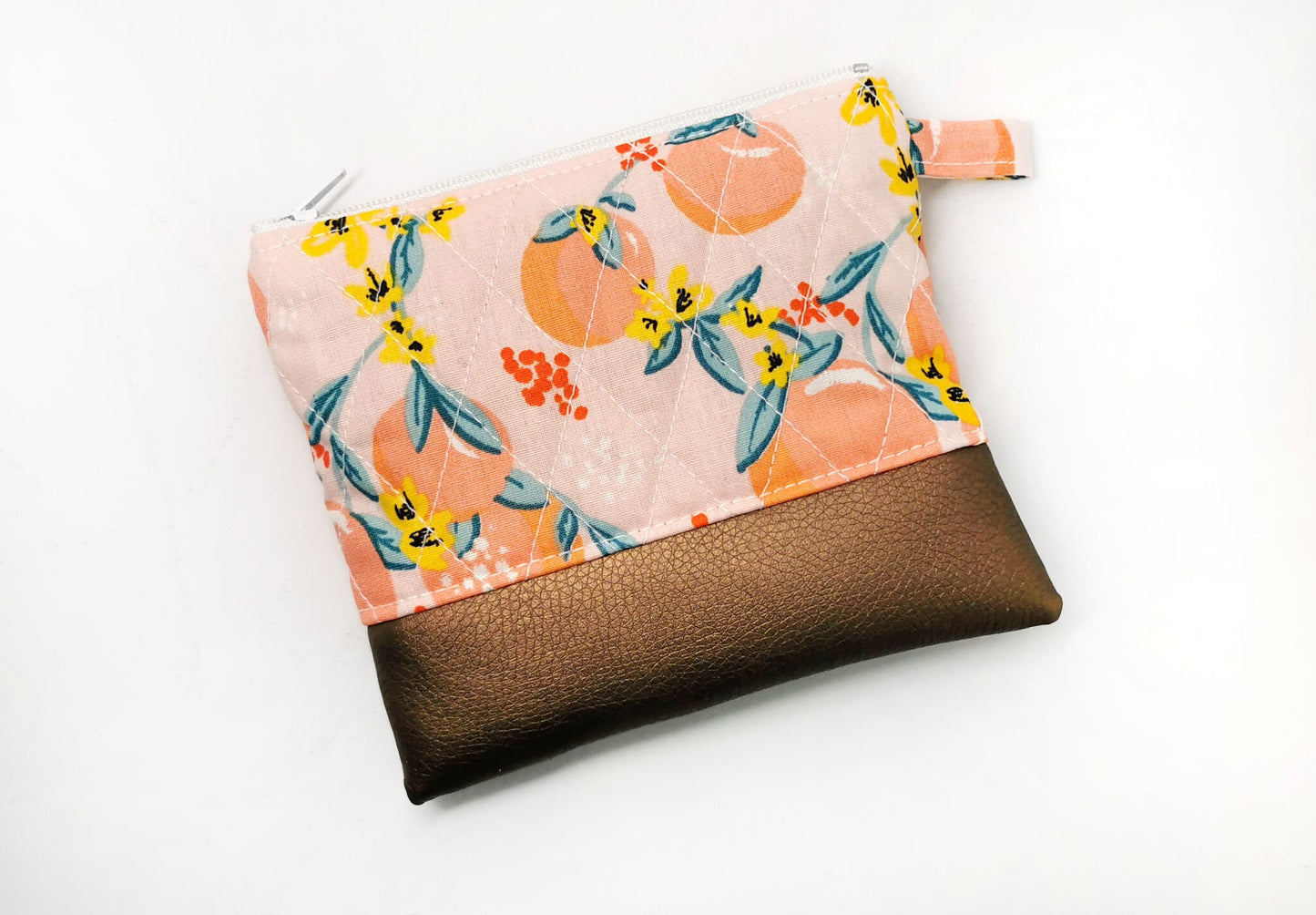 Patchwork Quilt Coin Purse TANGERINES