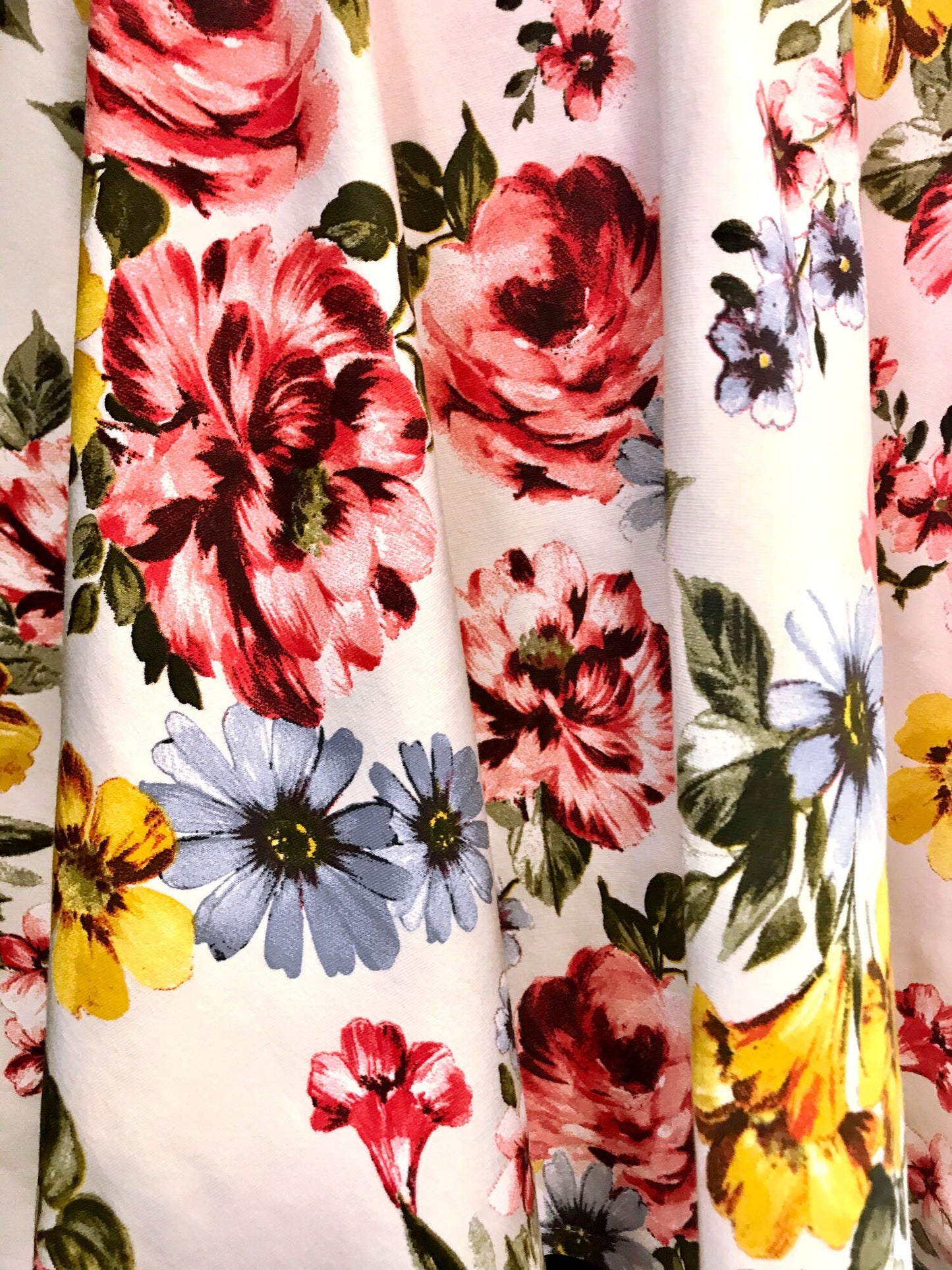 VERONIQUE_17 Rockabilly Stretchiges Überkleid BLUMEN
