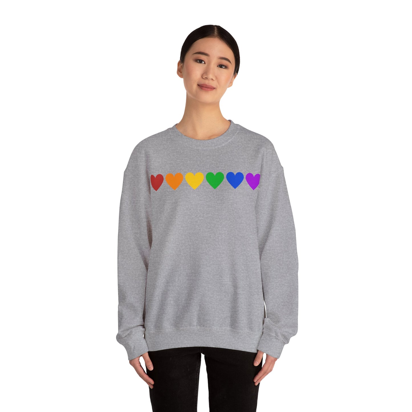 LOVE WINS Sweatshirt Gay Pride Rainbow Herzen Liebe Valentinstag