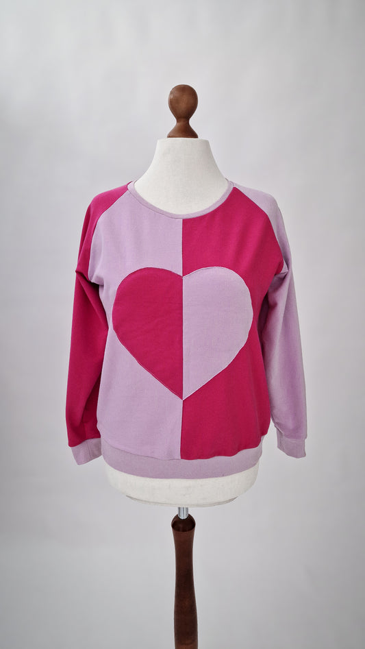 SAM_08 Statement Sweatshirt Pink/Flieder "LOVE"