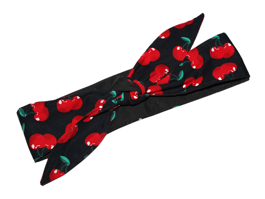 MAE_25b Wende Bandana Haarband Kirschen CHERRIES