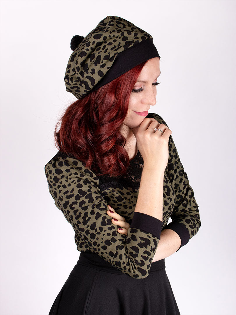 HANNAH Jersey Baskenmütze Leopard - 5 Farben!