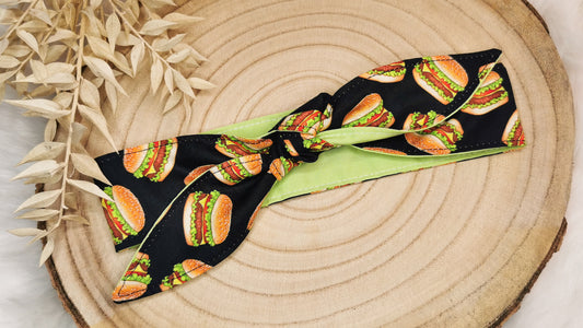 Bandana Haarband zum Wenden Cheeseburger