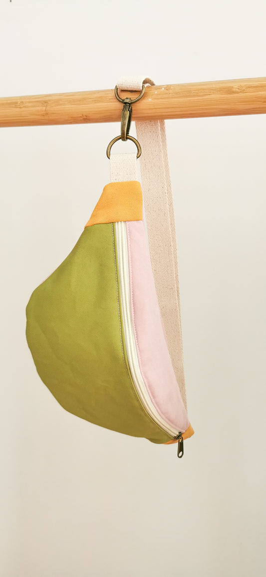 Bunte Hipbag Bauchtasche Cross Body Bag Colourblocking Pastell