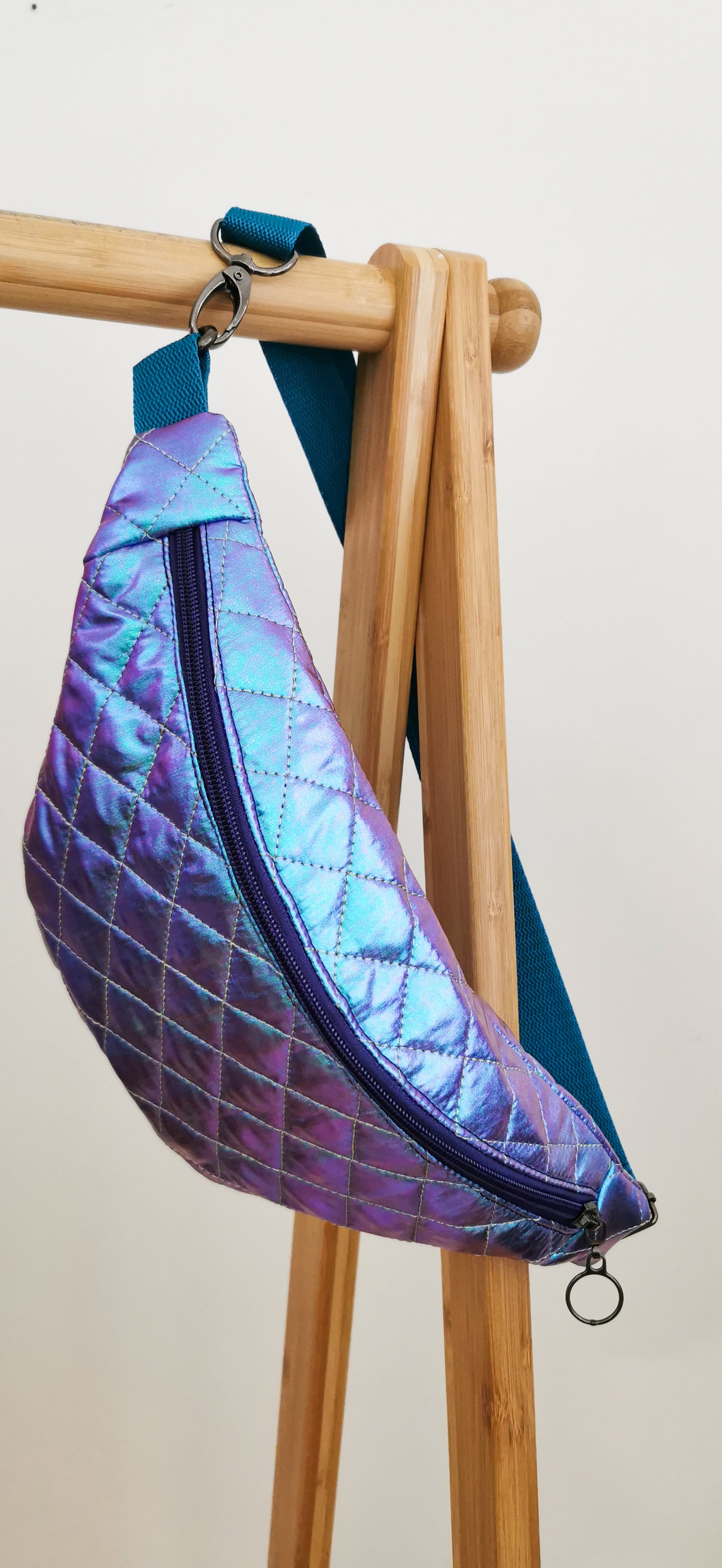 Holografische Aurora Borealis 80s Bauchtasche Hipbag Stepper LIMITIERT