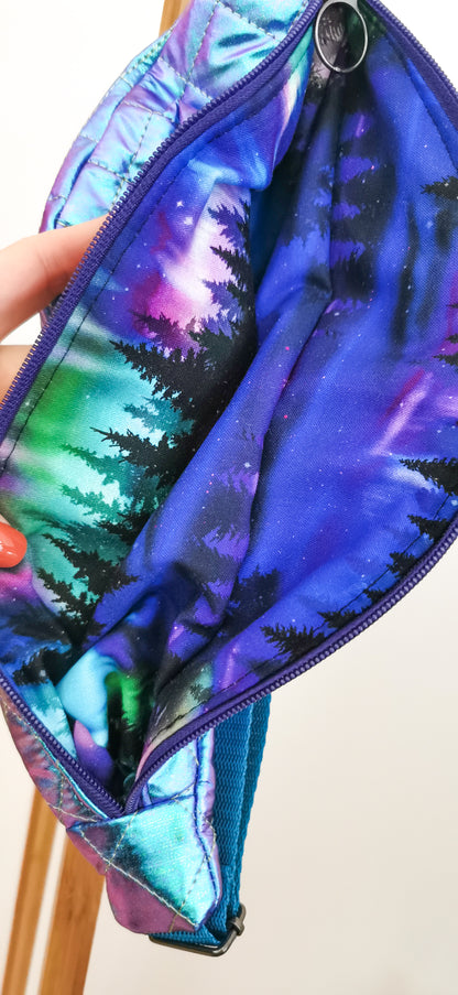 Holografische Aurora Borealis 80s Bauchtasche Hipbag Stepper LIMITIERT