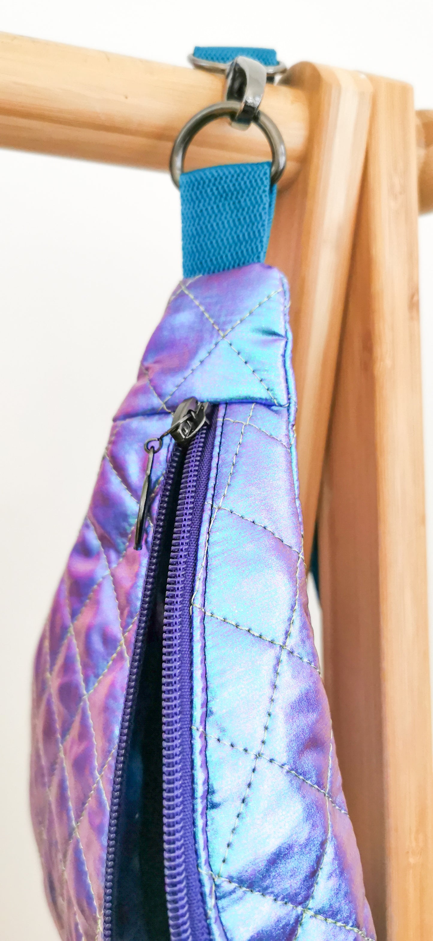 Holografische Aurora Borealis 80s Bauchtasche Hipbag Stepper LIMITIERT