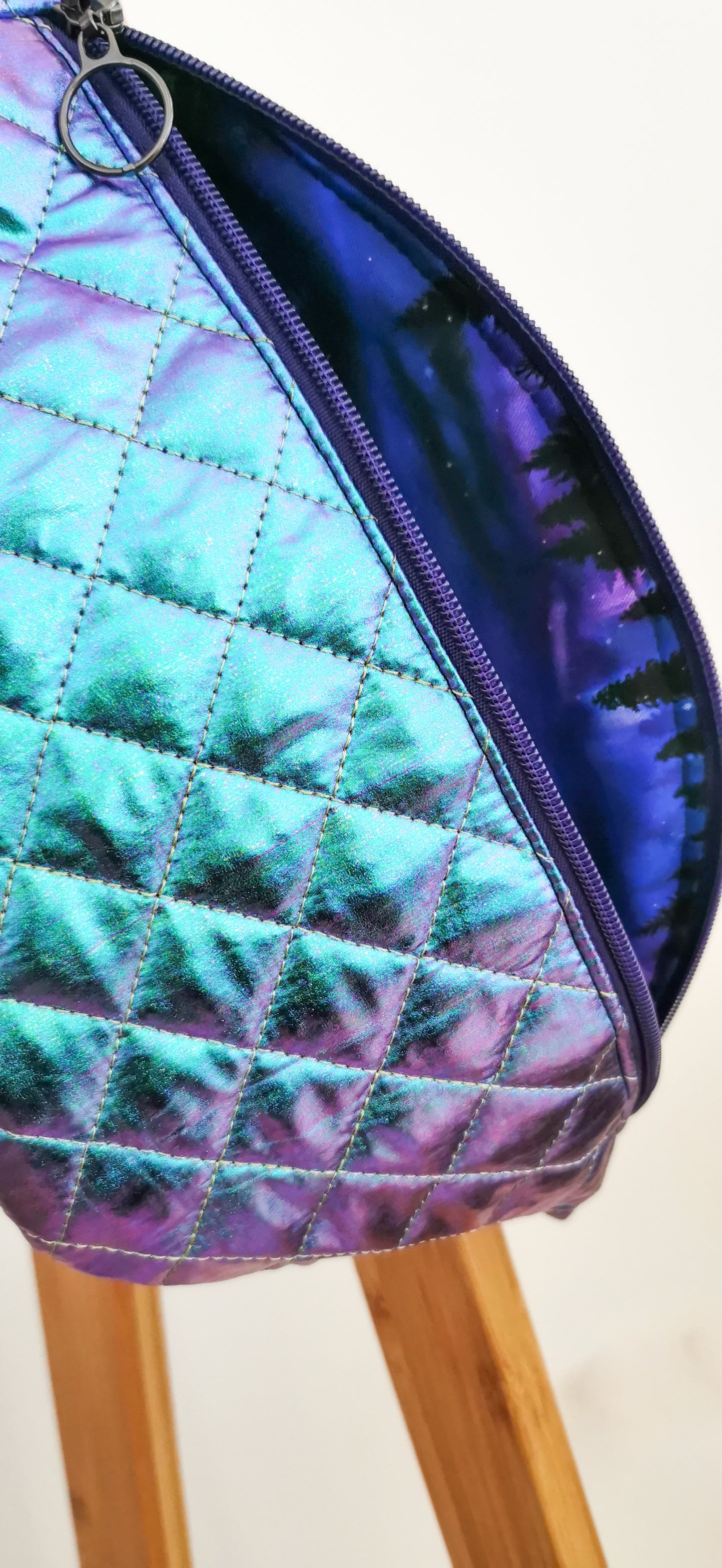 Holografische Aurora Borealis 80s Bauchtasche Hipbag Stepper LIMITIERT