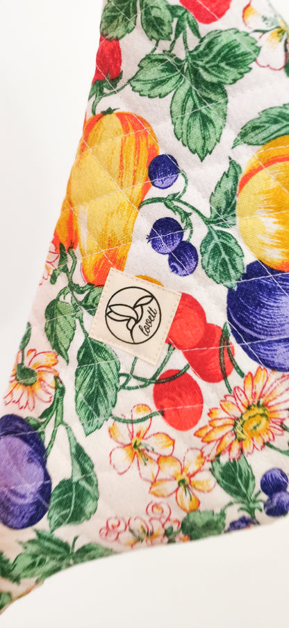 Upcycling Quilt Hipbag Bauchtasche Granny Obst Tischdecke