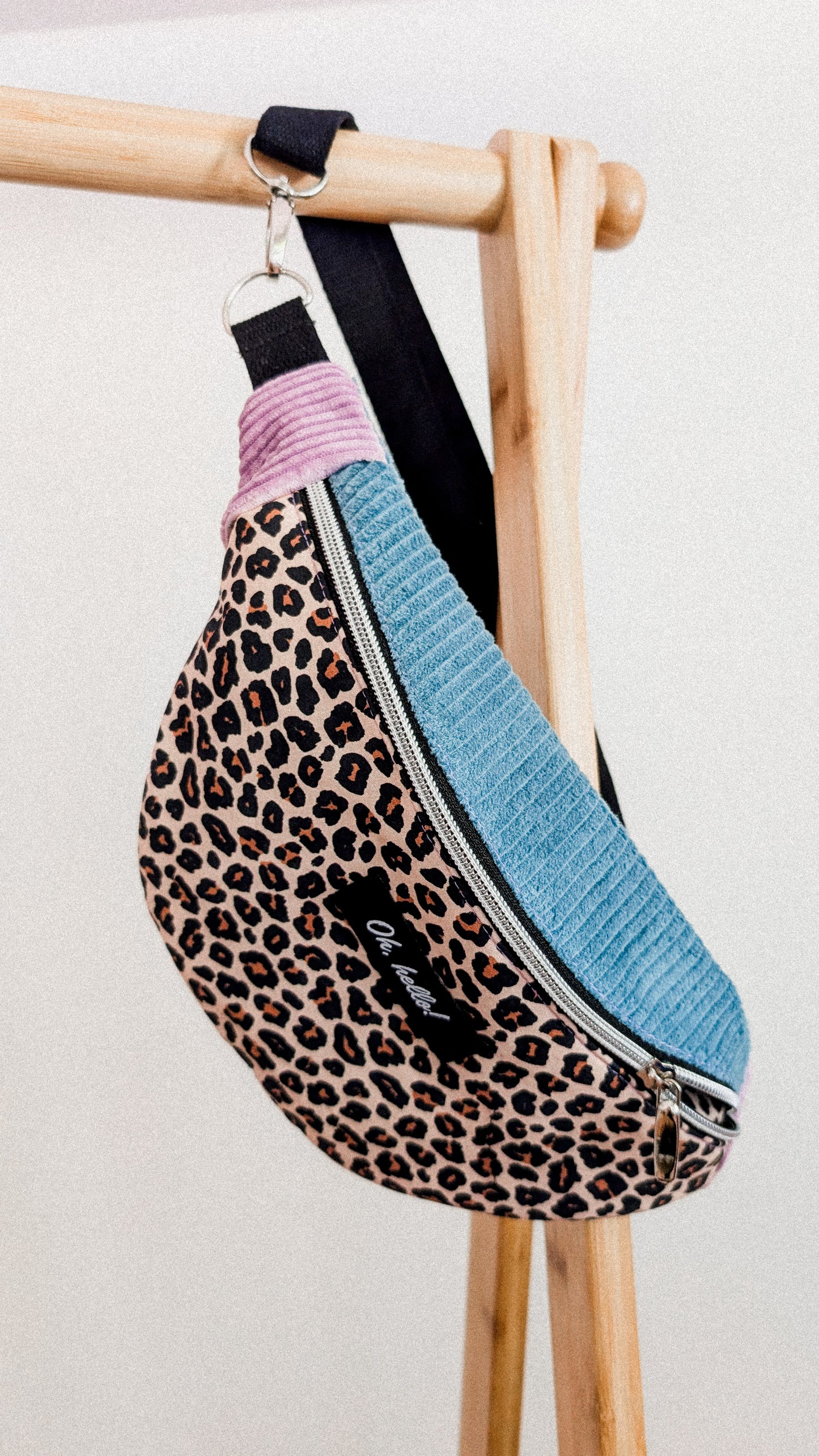 Pastell Colourblock Cord Bauchtasche Hipbag Umhängetasche LEO