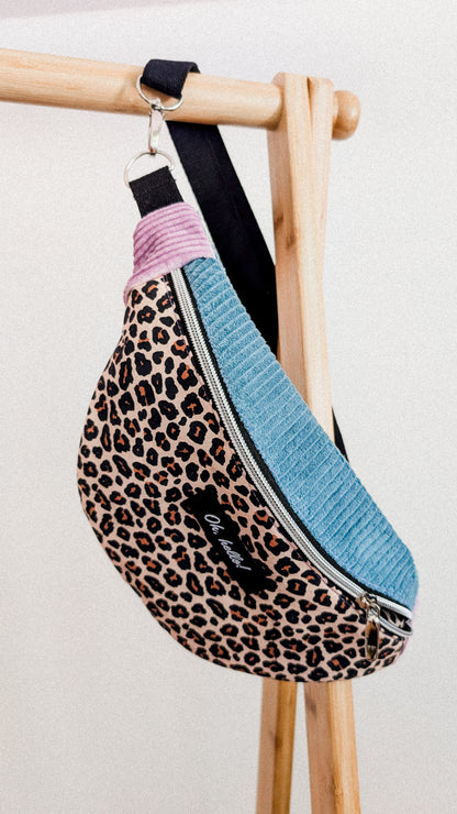 Pastell Colourblock Cord Bauchtasche Hipbag Umhängetasche LEO