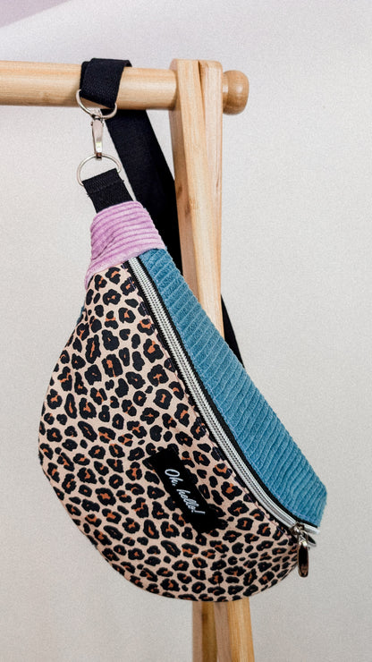 Pastell Colourblock Cord Bauchtasche Hipbag Umhängetasche LEO