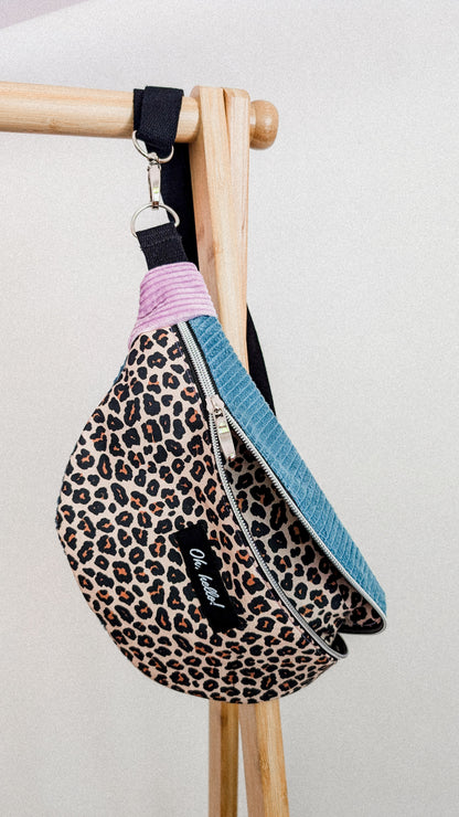 Pastell Colourblock Cord Bauchtasche Hipbag Umhängetasche LEO