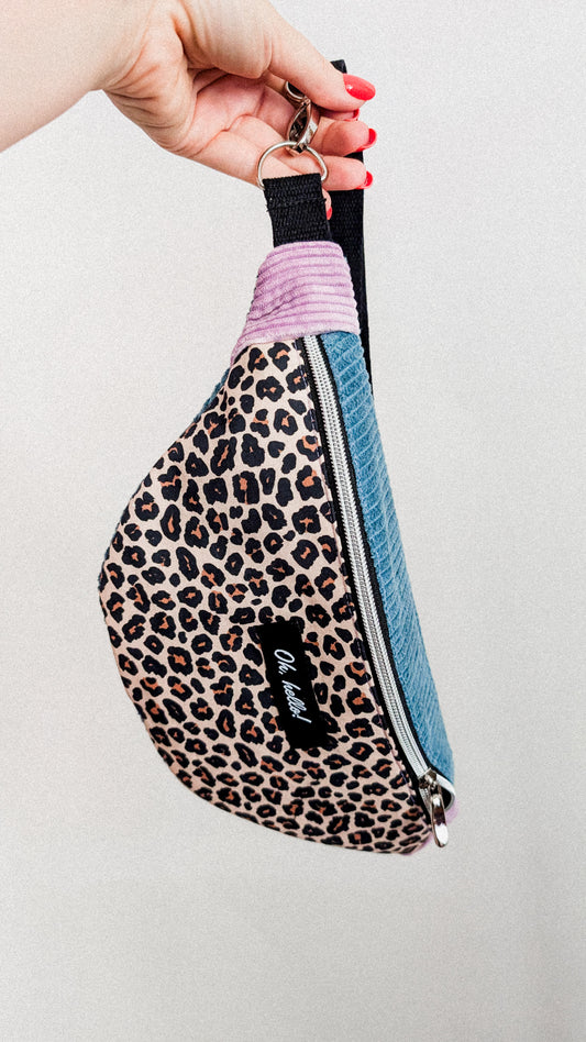 Pastell Colourblock Cord Bauchtasche Hipbag Umhängetasche LEO