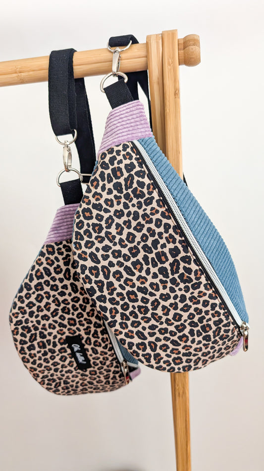 Pastell Colourblock Cord Bauchtasche Hipbag Umhängetasche LEO